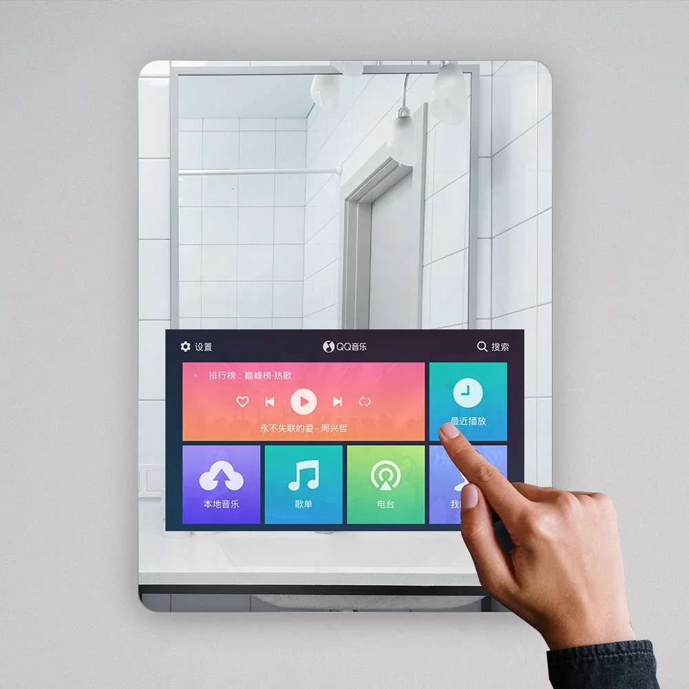 Customized Smart Magic Mirror with Touch Screen Display Camera WIFI Led Android Mirror TV