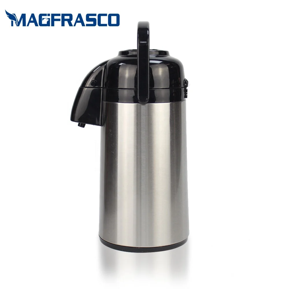 China Factory OEM 3L Coffee AirPot Glass Refill Inner Silver Thermal Insulation Stainless Steel Vacuum Flask