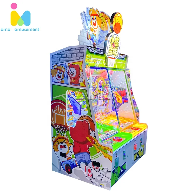 AMA 2 Players Ticket Games Indoor Coin Operated Machines Cubs Basketball Kids Arcade Game For Sale