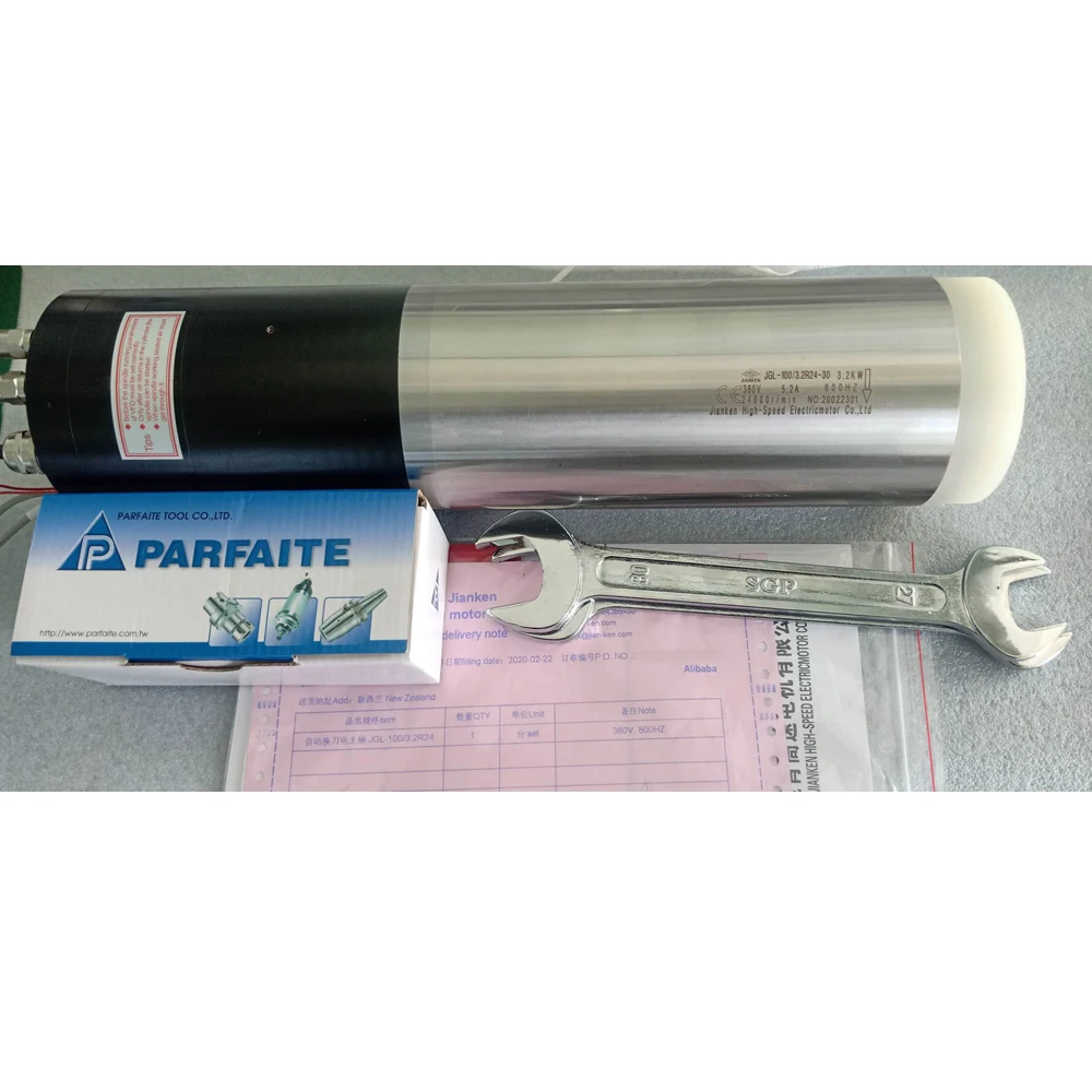 Jianken JGL-100 3.2kw 24000rpm  BT30 pneumatic tool change ATC Spindle motor