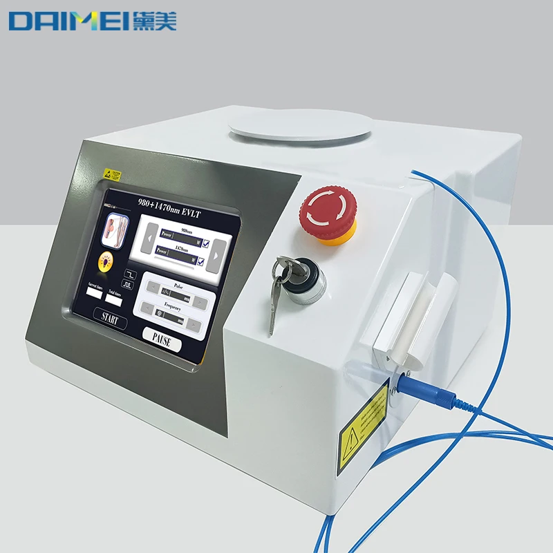 2 in 1 980nm Laser Vascular Spider Veins Removal 980nm Varicose Veins Leg Treatment 1470nm Laser 60w Apparatus