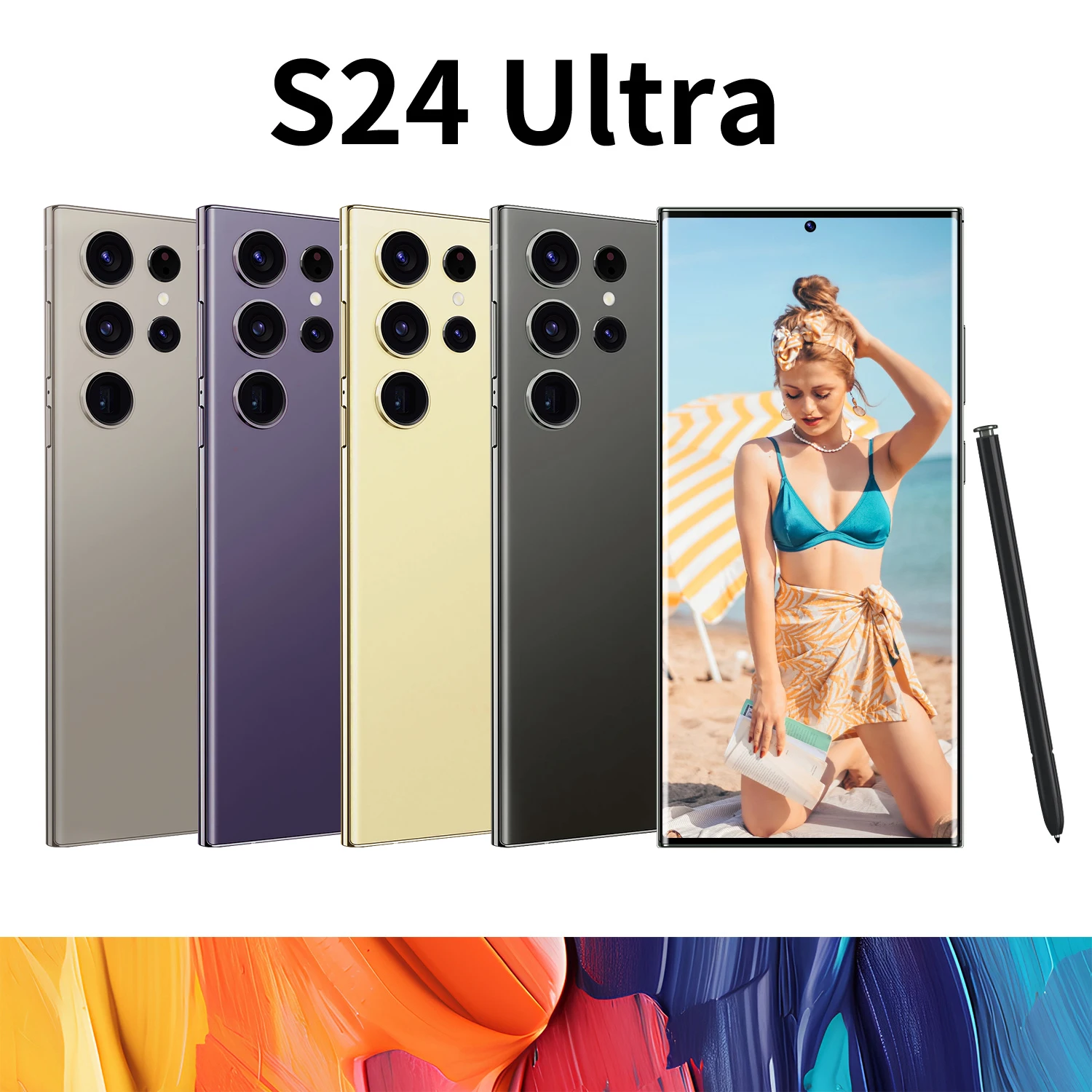 Original 5G Smartphone Samsung Galaxy S24 Ultra 6.8 inch 12GB+512GB Smartphone Android 13 FOR Brand New Clone S24 Ultra