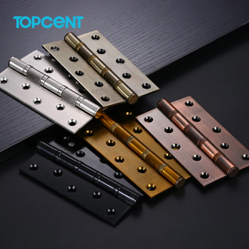 TOPCENT 201&304 Stainless Steel window hinge flat engsel pintu door hinge ball bearing wooden door hinges