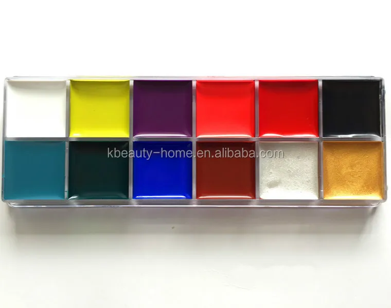Own brand makeup face and body paint private label oil based  Halloween party 12 color face body painting body paint