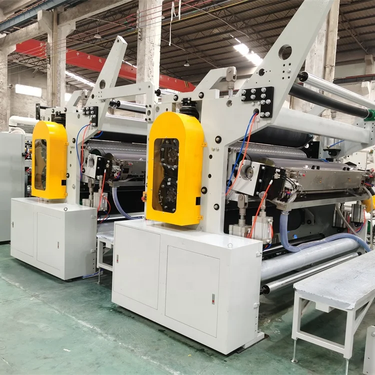 450m High Speed China Brand Non-stop Perforating Toilet Paper Rewinding Machine Embossed  toilet paper production machine