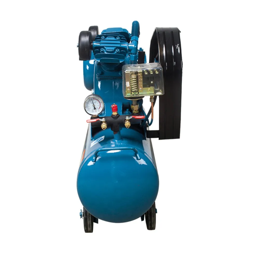 Best price mobile  cylinder  piston belt driven air compressor with wheels