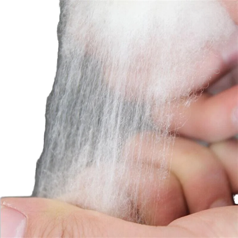 Factory Direct 100% Wool Superfine Combed Cashmere Natural White Dehaired Merino and Goat Fiber Scoured Pattern