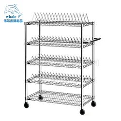 NSF & ISO approved Wire Shelving Save Drying Dish Restaurant Plate Rack Dish Storage Metal Stainless Steel Kitchen Dish Rack
