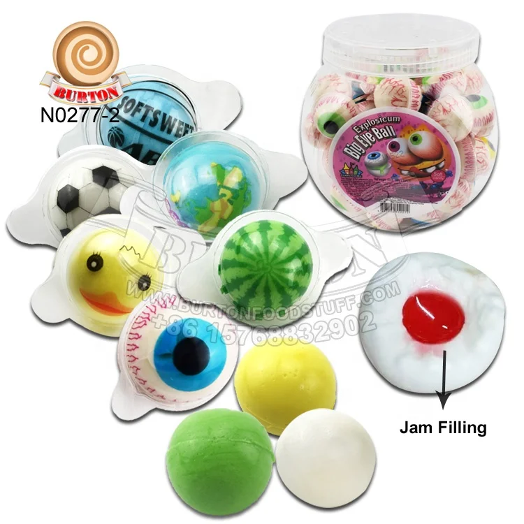 Горячая Распродажа 3D мяч мягкие конфеты с наполнителем jelly jam