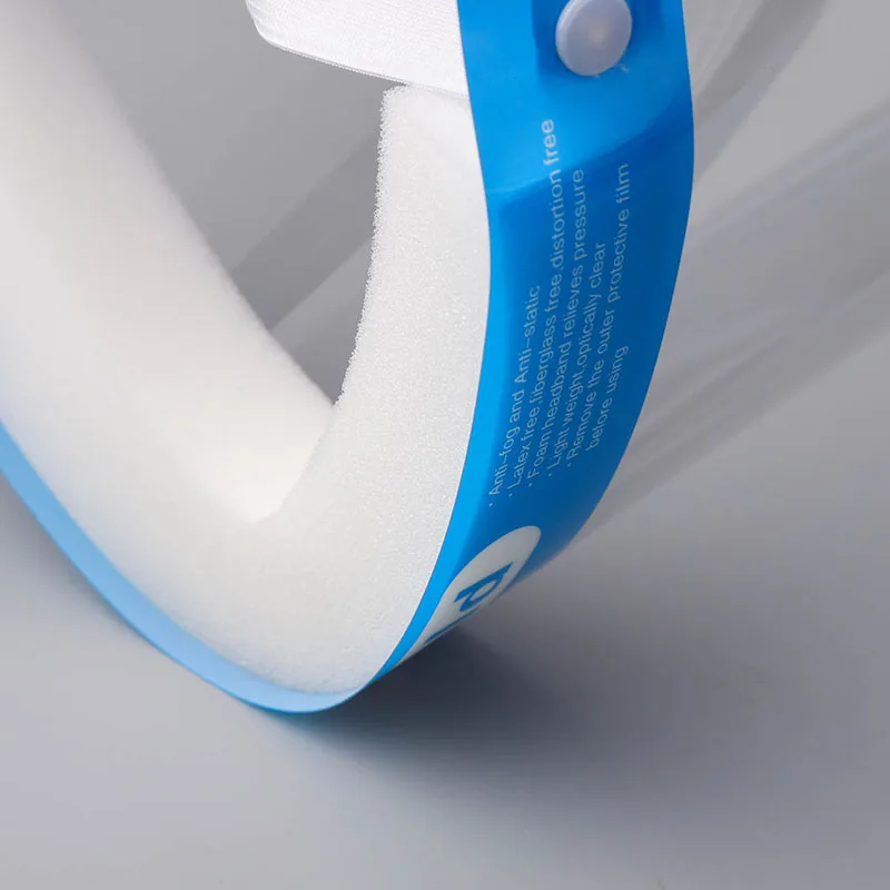 
High Quality Plastic Protection Isolation Anti-Fog Full Face Shield with Sponge 