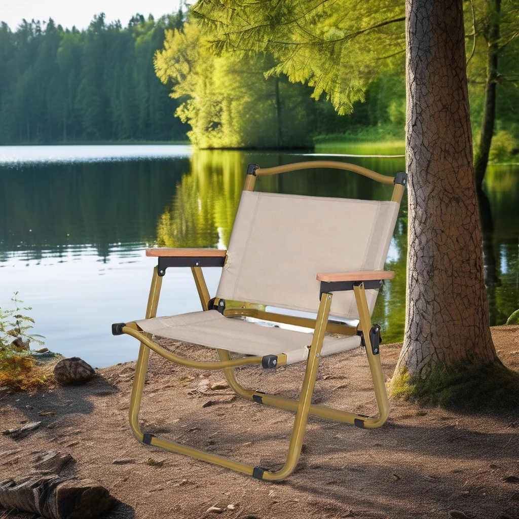 Comfortable Folding Aluminum and Moon Chair for Outdoor Camping Fishing Garden Beach with Customizable Logo