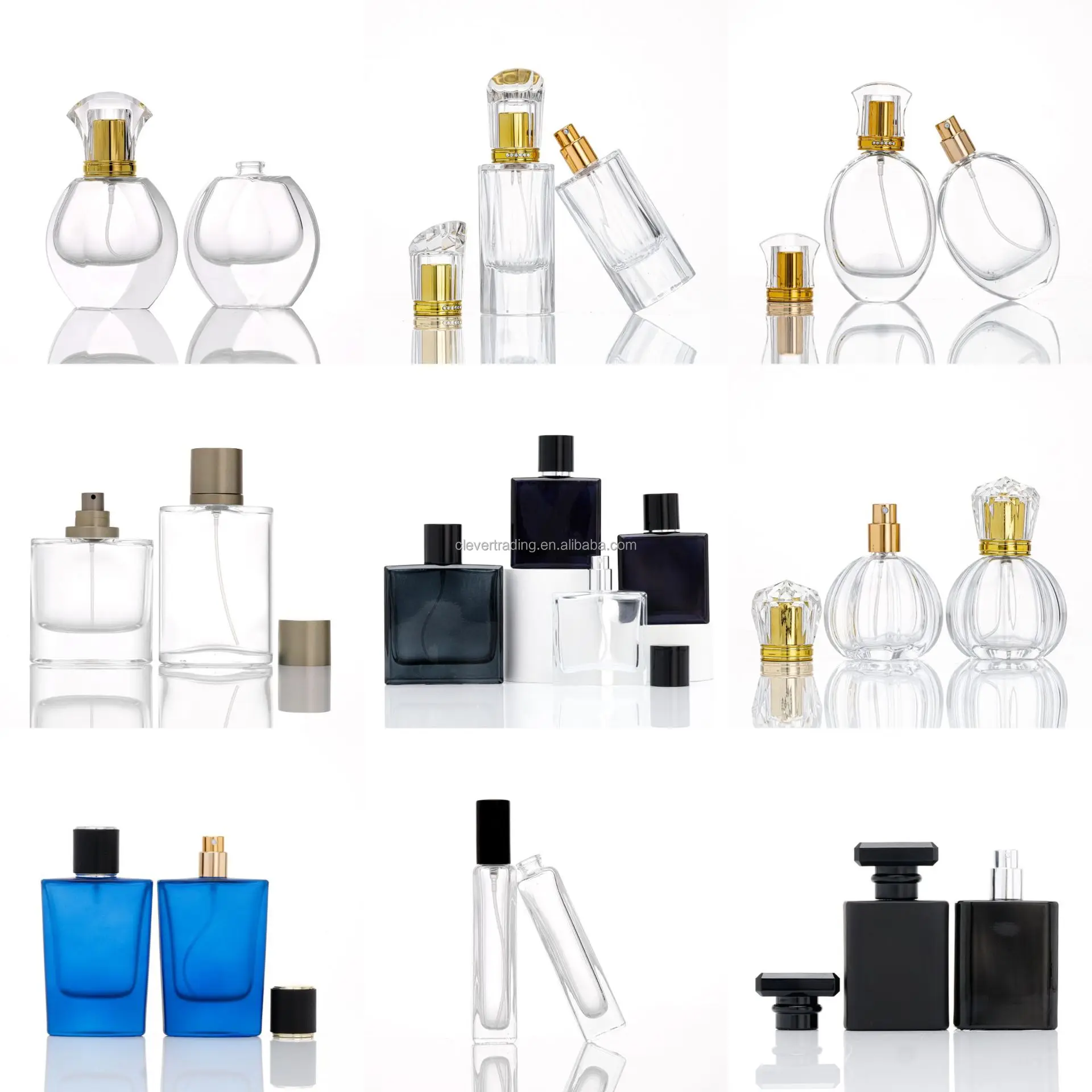 factory price 50ML color gradient glass perfume bottle 30ml customize glass scent bottle fragrant bottle for sale