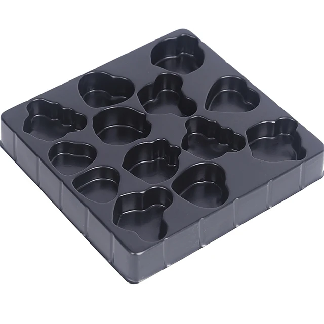 
high quality food grade PET/PC vacuum tray chocolate tray paper box inner tray 