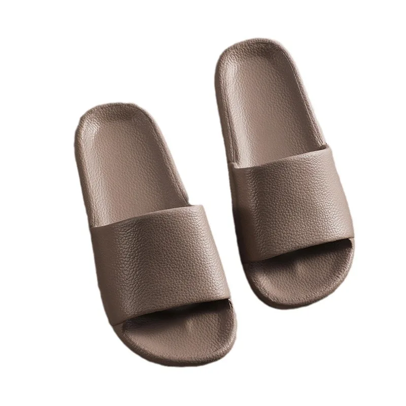 slippers for summer home wear EVA slippers for outdoor wear couples bathroom anti slip leather pattern cool slippers for men