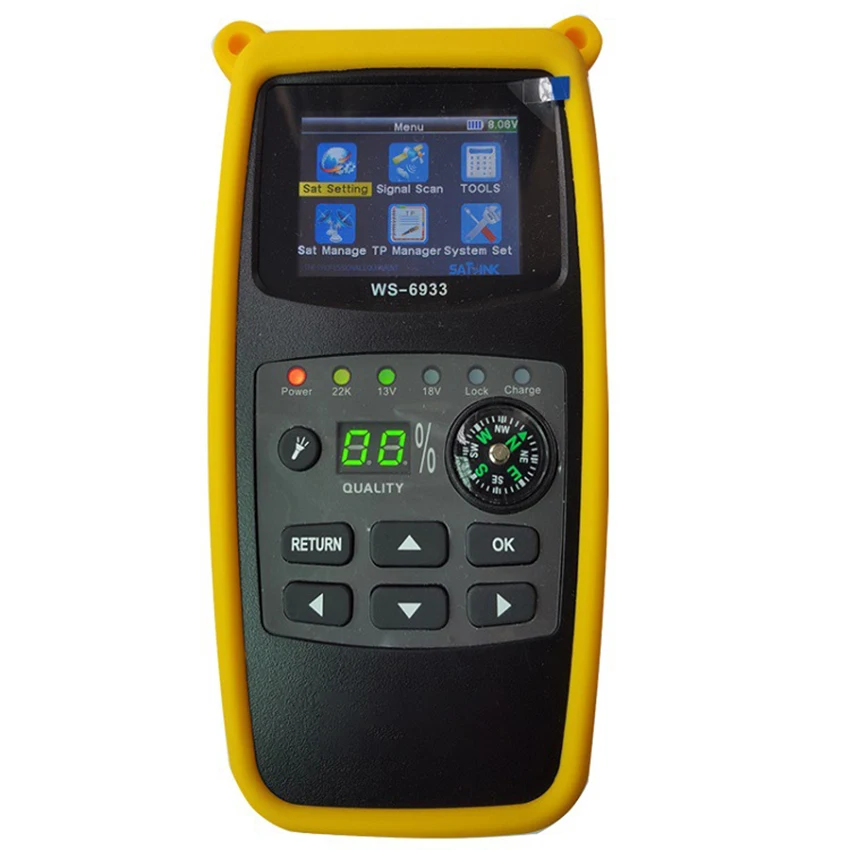 Оригинальный Satlink WS-6933 спутниковый Finder метр DVB-S2 2,1 дюймов ЖК-дисплей Full HD спутниковый искатель