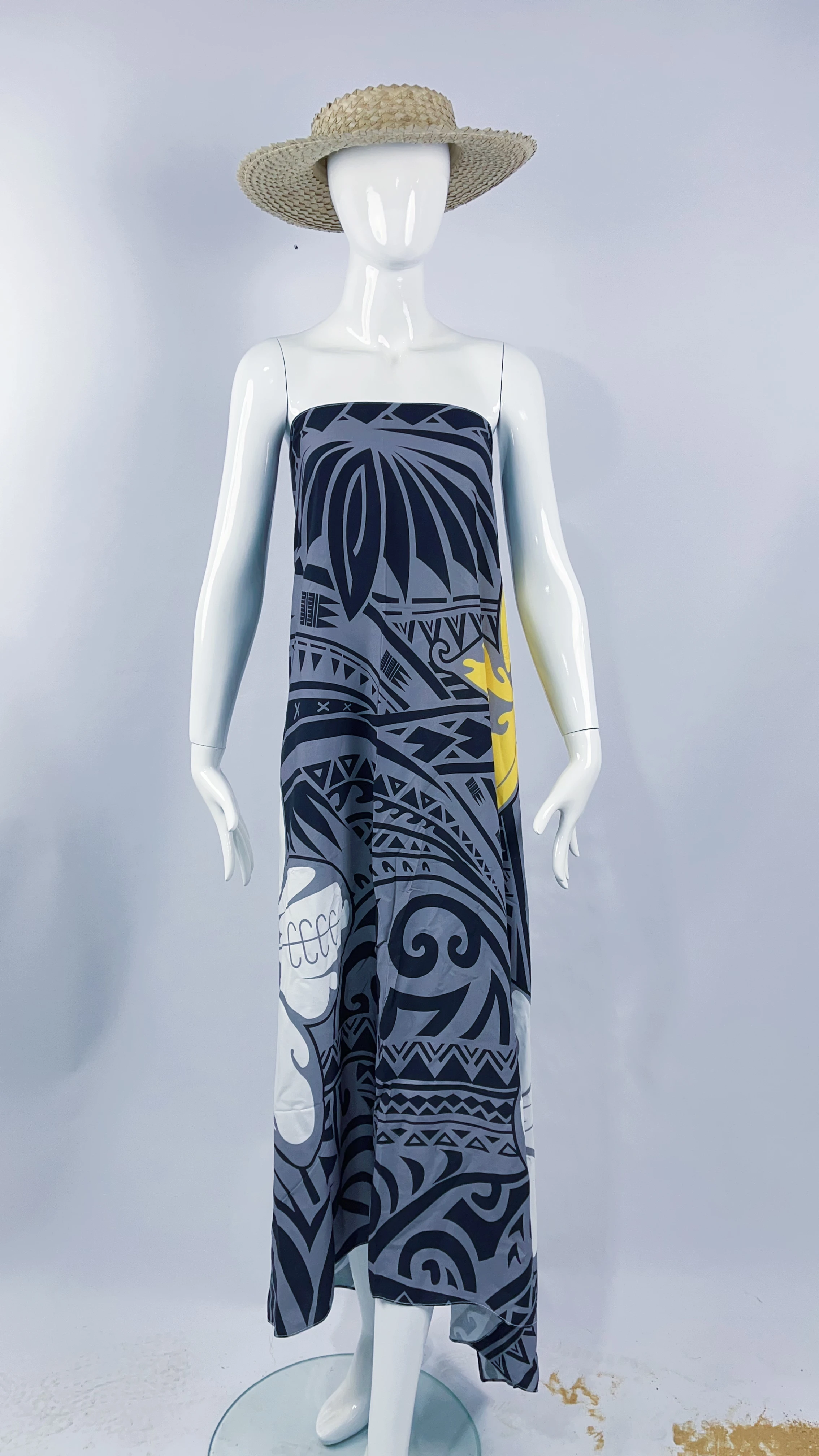 2024Best-Selling Hibiscus flower Sarongs Wholesale Factory Supply Embellished Hawaiian Lavalava sarong Top Quality Beach Sarong