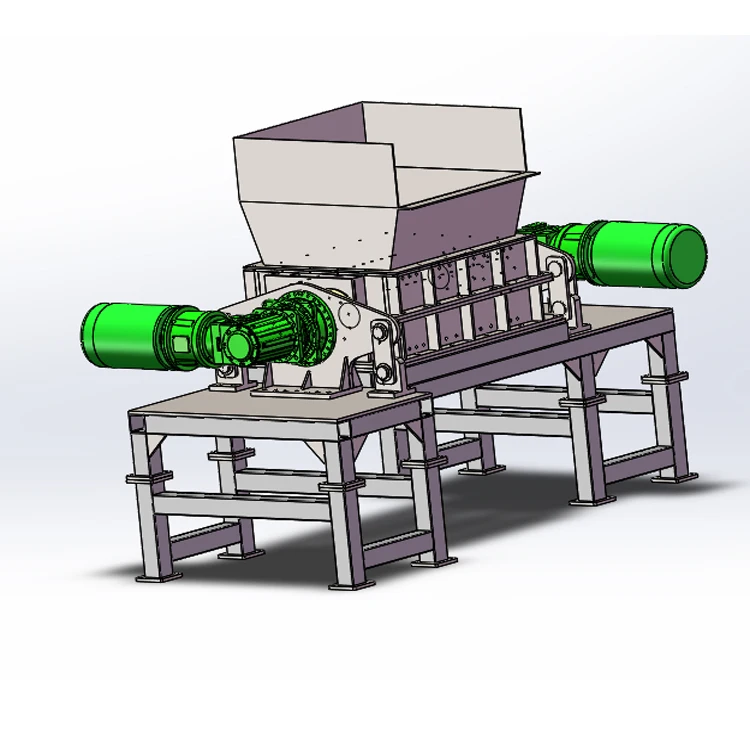 Высококачественная машина для переработки отработанных шин, двухвальный измельчитель
