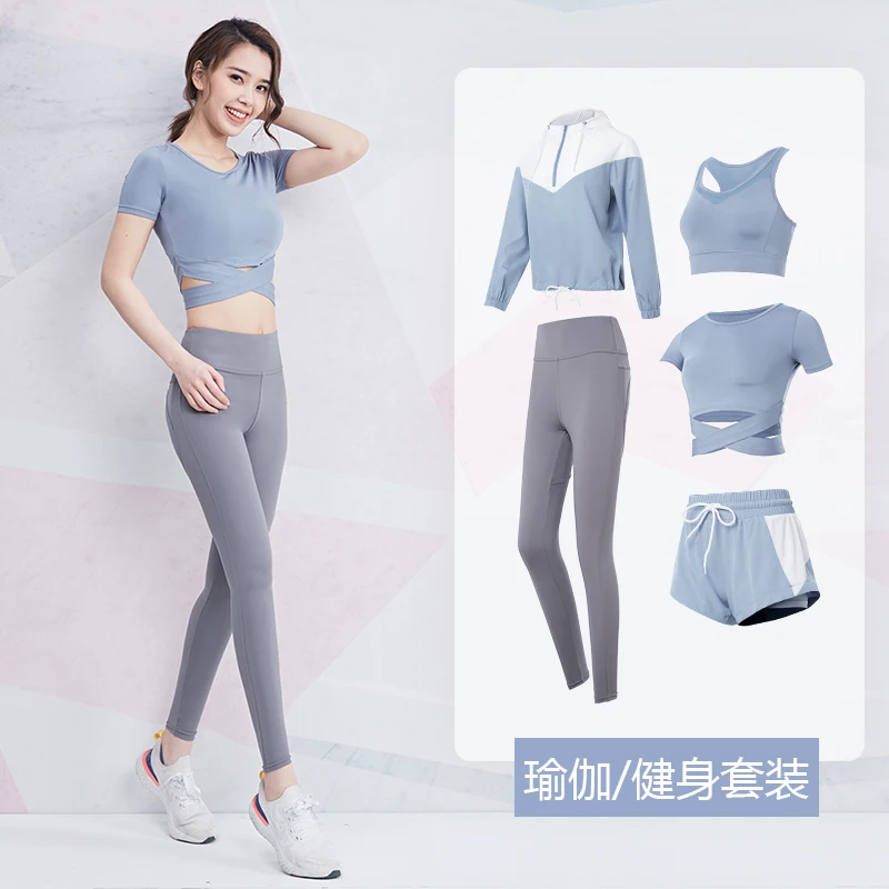 Women Fitness Yoga Set Athletic Apparel Workout Gym Clothes Sports Bra Tank Top Running Leggings Suits Combination Suit Fitness