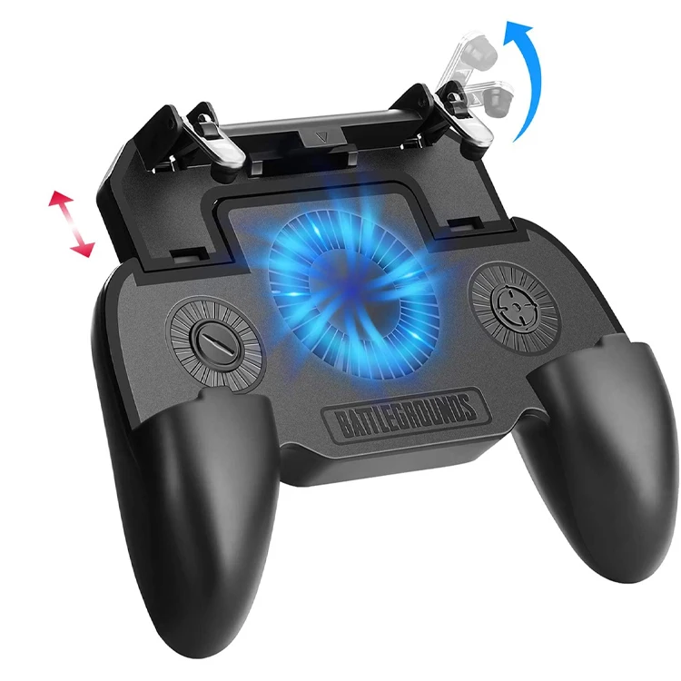 Mobile Gamepad With Cooling Fan Trigger Joystick Game Controller Mobile Phone Controller Gamepad for Pubg