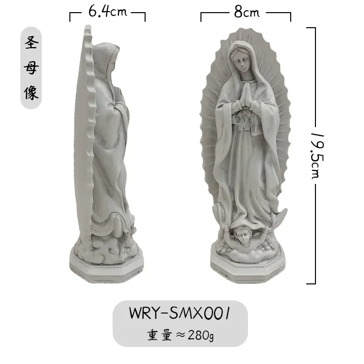 Resin crafts Madonna Virgin Mary statue Mexico home furnishings porch decoration religious furnishings