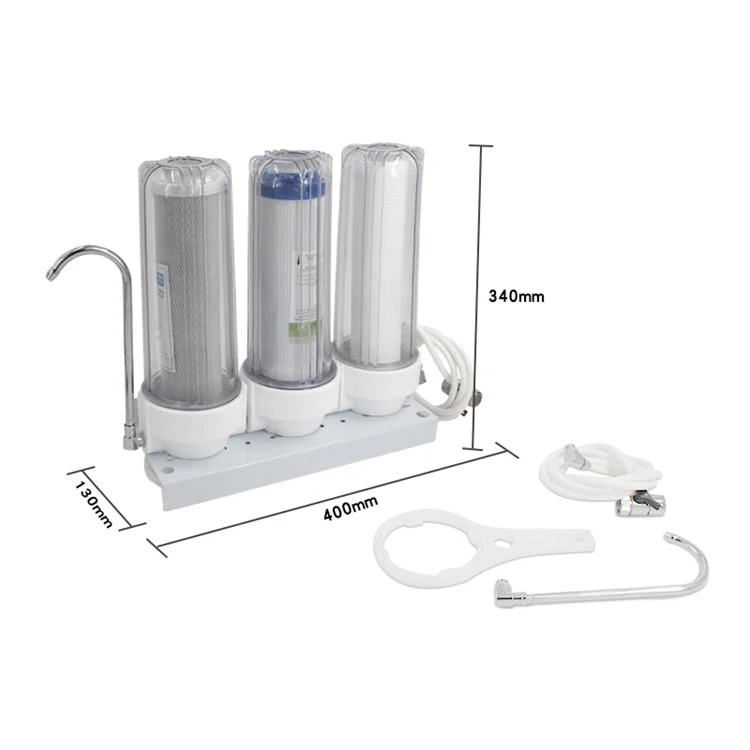 Семья с 3-я ступенями воды предварительная фильтрация столешницы домашнего обихода очиститель воды фильтр очистки воды системы
