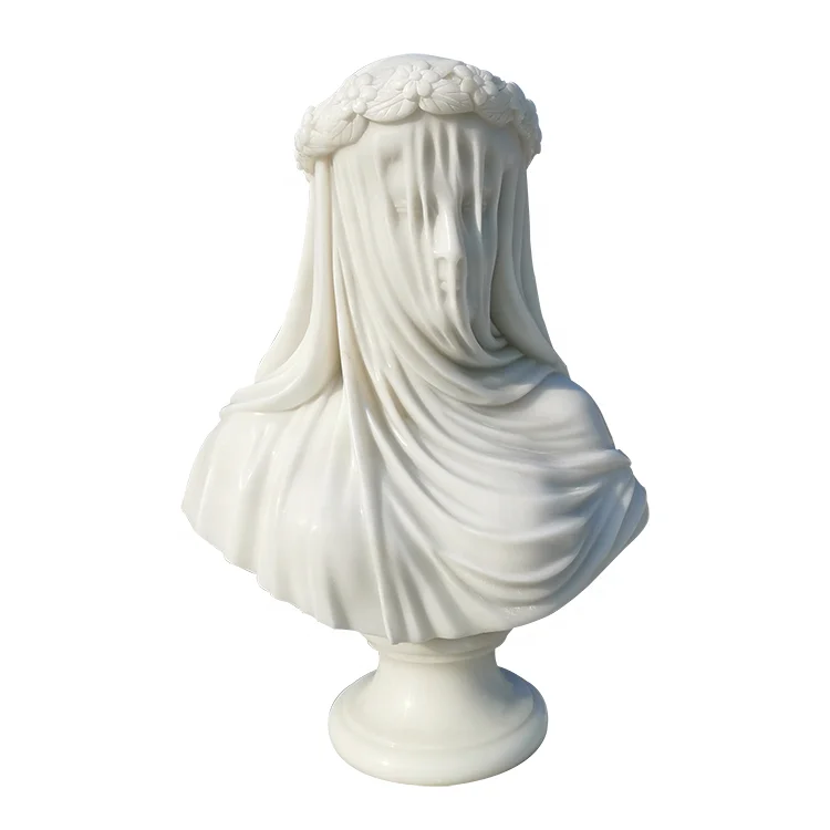 Modern indoor and outdoor decoration marble sculpture bust of famous woman