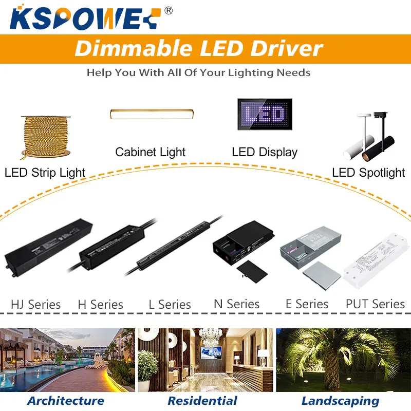 Dimmable Transformer 12V 20W Universal Regulated Switching Power Supply Low Voltage high pfc LED Driver for LED Strip Lights