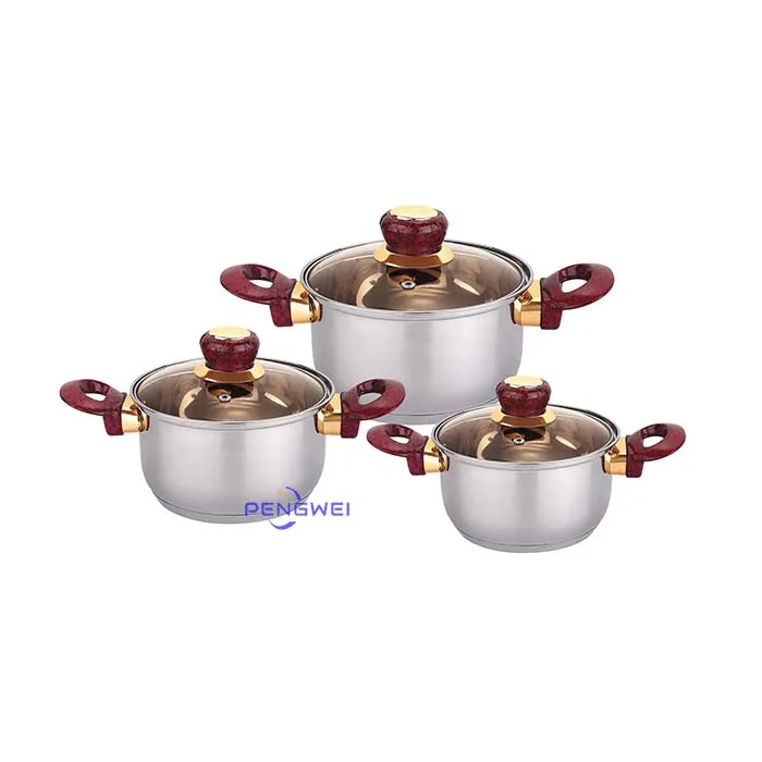 Pengwei Dessini Cookware Set 6pcs Bakelite Handle Pot Set Cookware Set Cooking