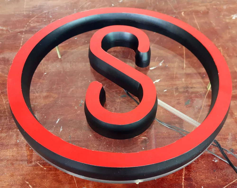 Clear acrylic board custom Logo 3d led acrylic sign