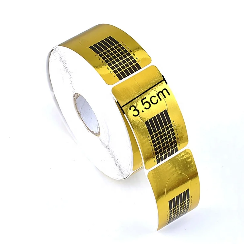 Лучшая алюминиевая форма для ногтей по заводской цене, рулон 500 шт., форма для ногтей в форме бабочки, профессиональная пластиковая форма для ногтей