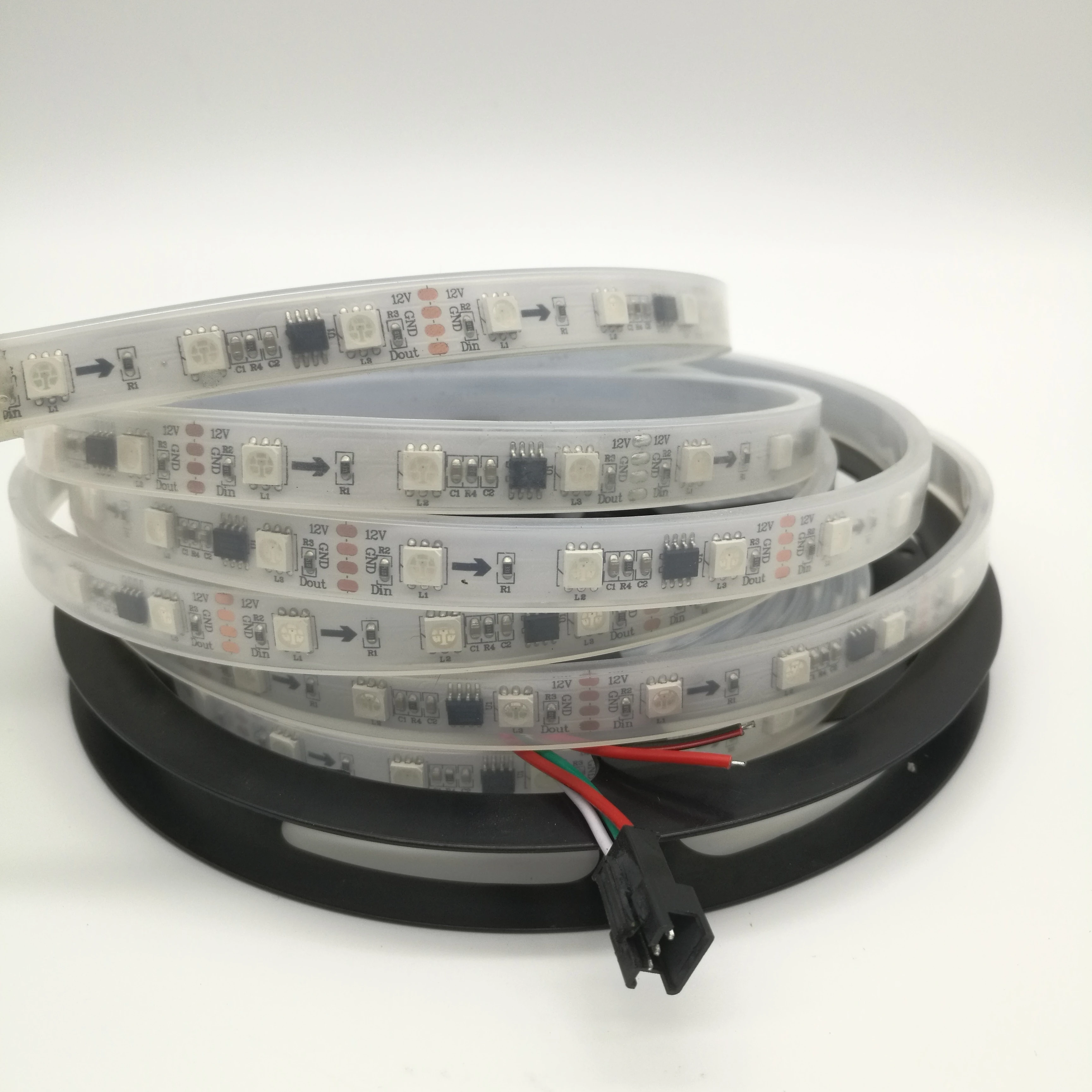Good quality 5v / 12V/24v smd 5050 digital programmable rgb led strip ws2811 ws 2812b