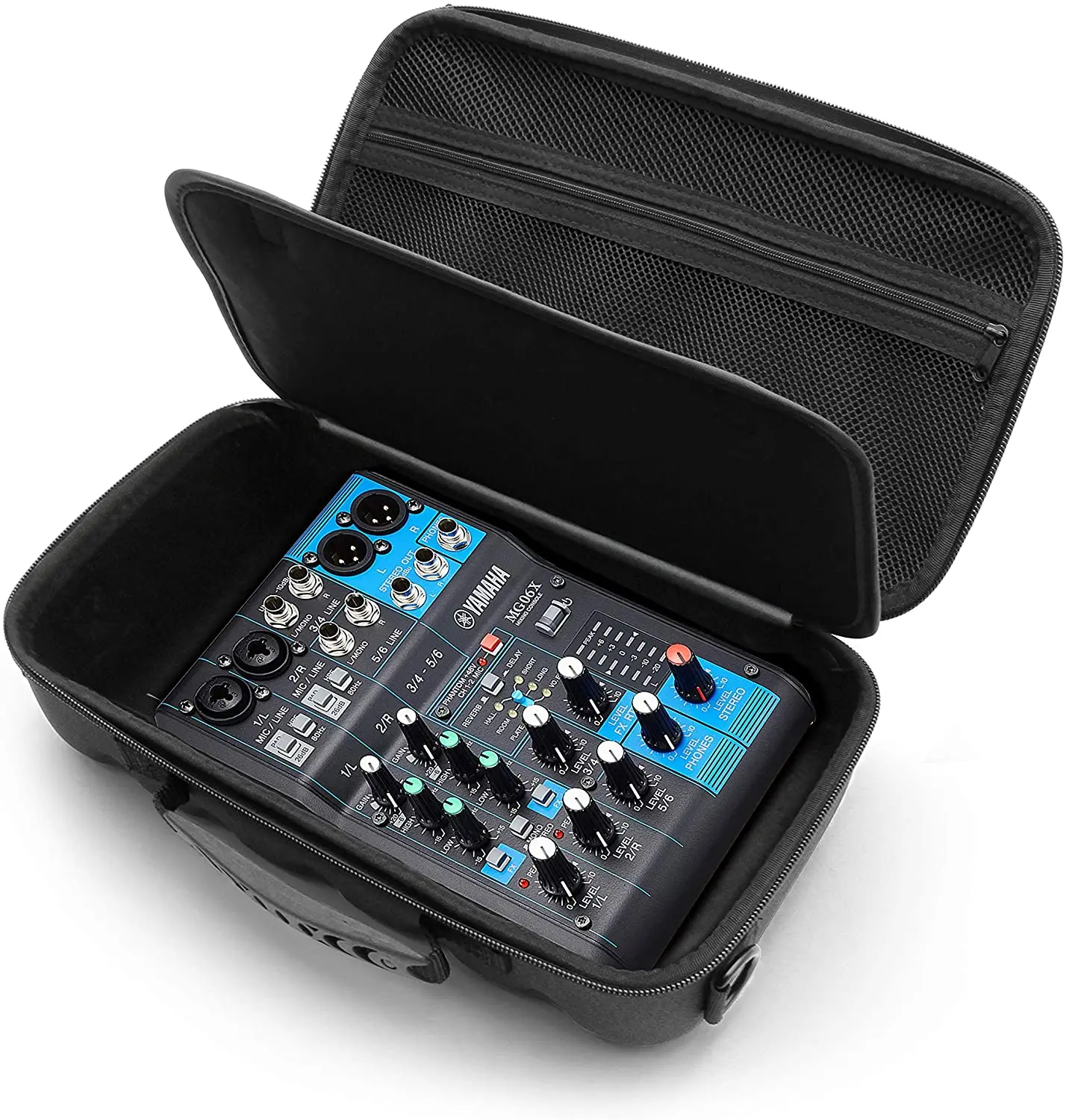 Чехол для миксера, совместимый с аудио интерфейсом Yamaha миксера Mg06X MG06 и небольшими аксессуарами-защитная сумка с жестким корпусом