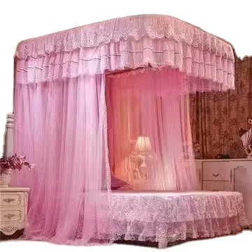 Factory Direct New Court Folding Rail Lace U-rail Adult Mosquito Net