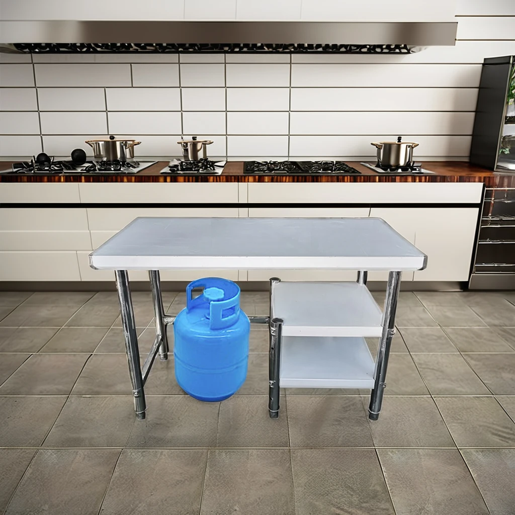 Durable Stainless Steel Kitchen Work Table Gas Stove Table for Fast Food Hotel  Workbench for Cooking