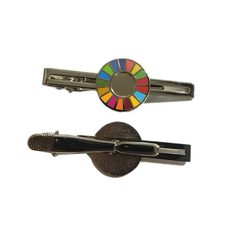 Индивидуальные цели устойчивого развития 2030 sdgs галстук бар sdg твердый эмалированный мужской металлический зажим для галстука