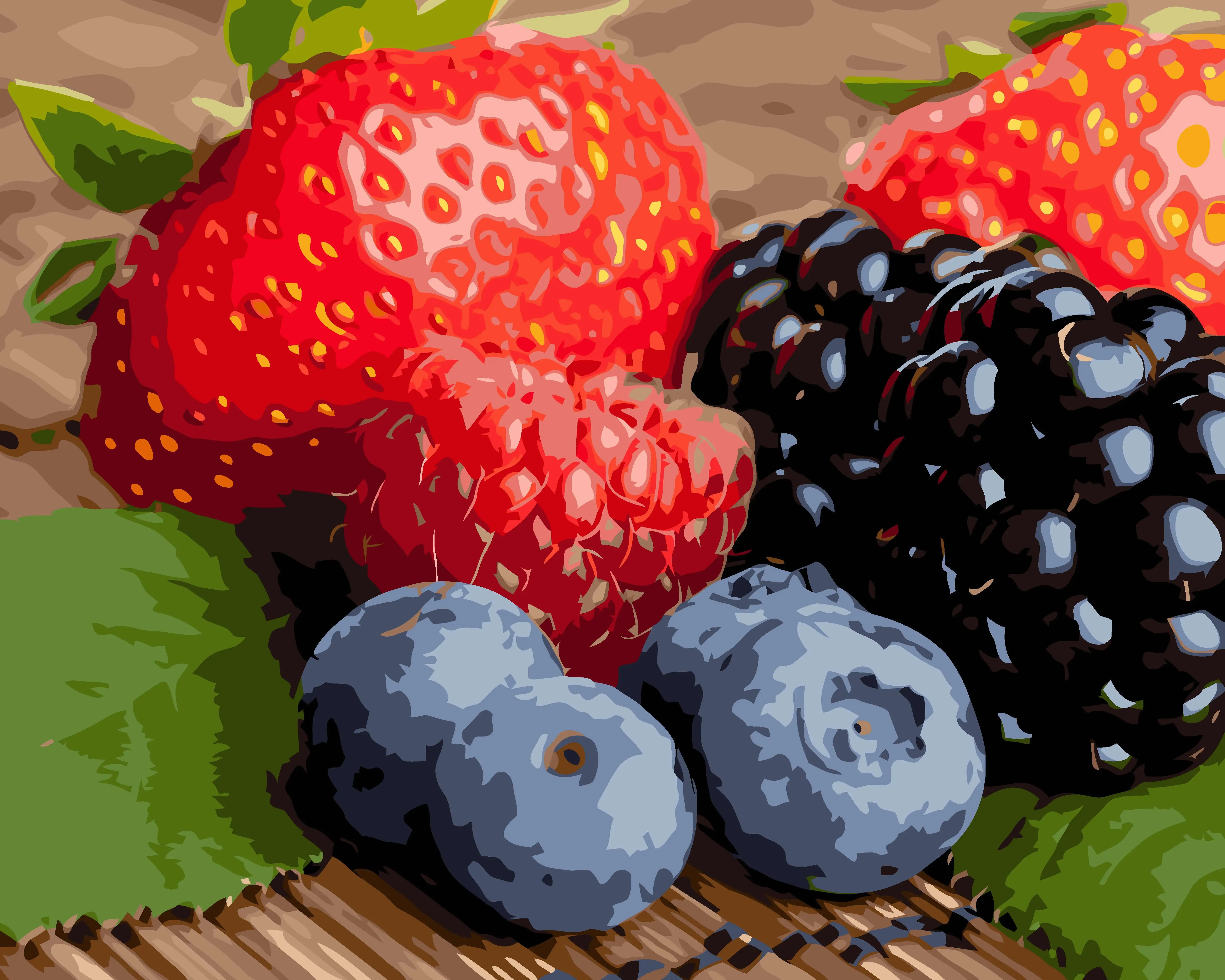 Hot Selling Still Life Painting Good Quality Factory Price Strawberry Grape Paintings