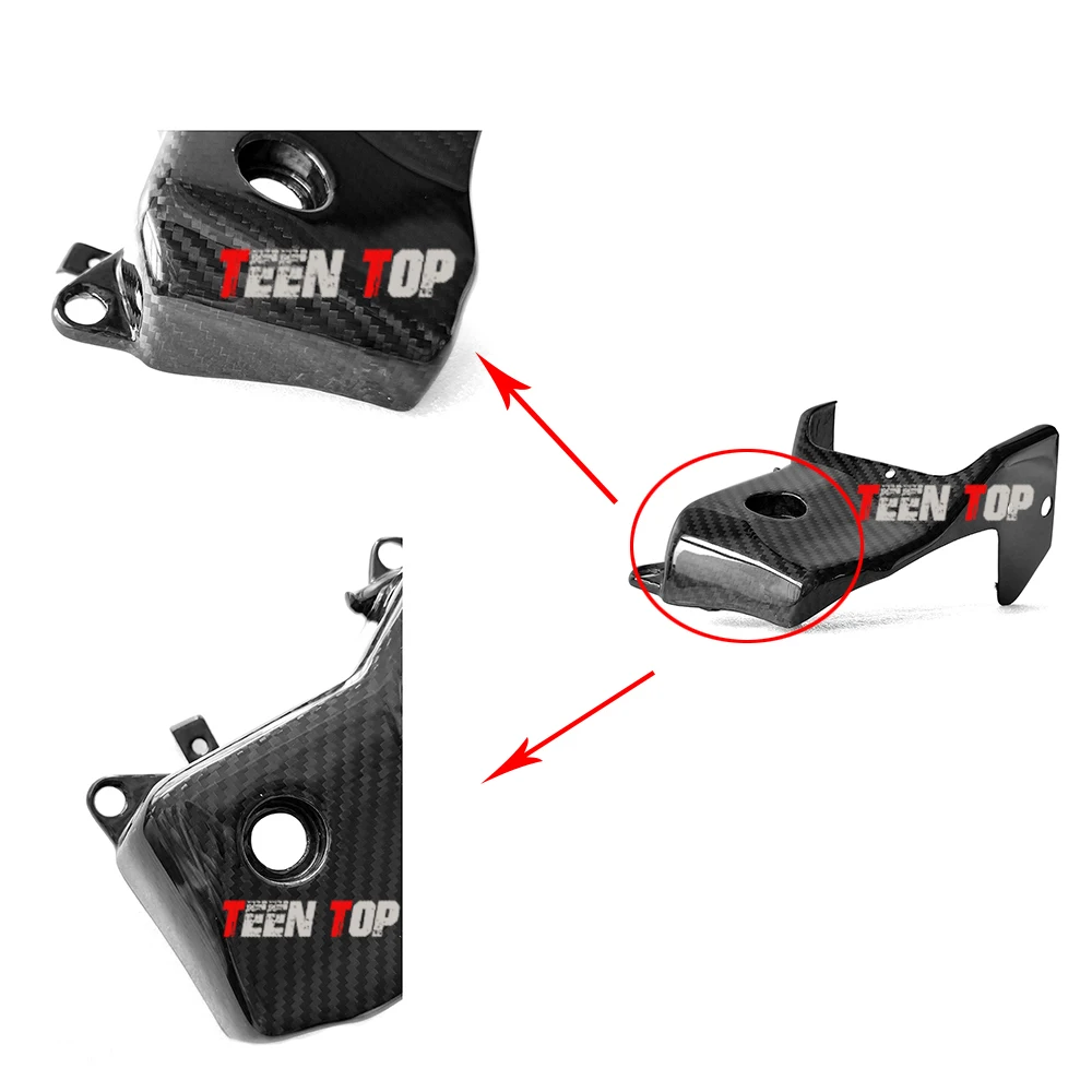 Глянцевая передняя панель из 100% саржевого переплетения для мотоцикла Ducati Panigale V4 V4S V4R 2018-2020, карбоновые обтекатели