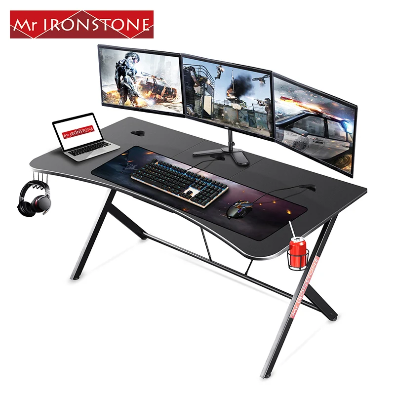 
 Лидер продаж 2020, большой игровой стол 63 дюйма Ш X 32 дюйма D, компьютерный стол для дома и офиса, стол для ПК, офисная мебель, современный дизайн  