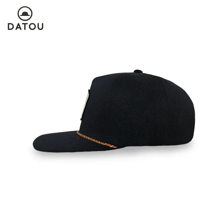 2024 New Hot Selling Summer Sunshade Quick-drying Wide Brim Big Head Scarf Solid Color Fashion Breathable Snapback Hat With Rope