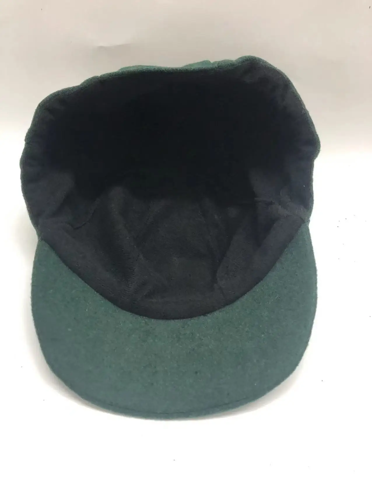 Mens custom bottle green or other OEM colors wool or polyester acrylic embroidered club logo baggy cricket hat