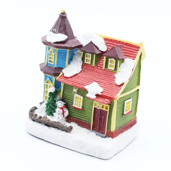 Christmas Miniature Houses Christmas Village Houses Resin Christmas Houses