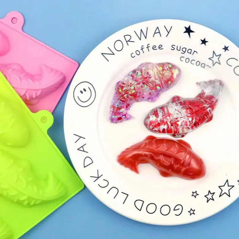 SA-496  DIY Baked Carp Mousse Cake Silicone Mold, Jelly Pudding, Manual Soap Mold Self-made Chocolate Mold