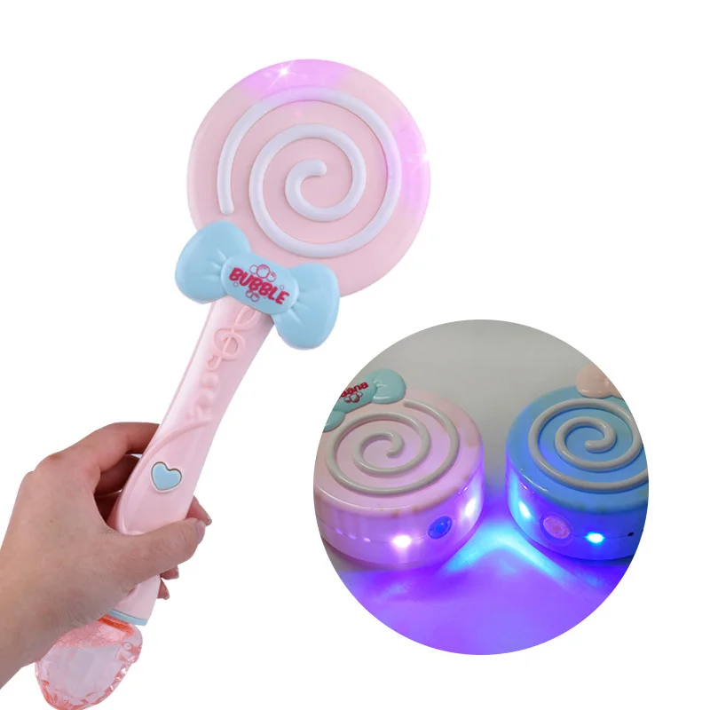 Flash sale Plastic Magic Bubble Wand with light & Music Bubble Stick Wand toys
