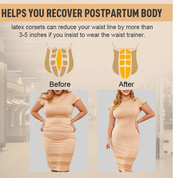 Wholesale Shapewear Tummy Wraps Abdomen Waistband Tight Body Shaper 6 Steel Boned Corset Waist Trainer Band for women