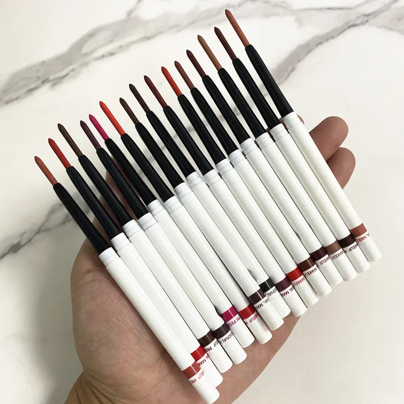 Whole Sale 15 Colors Custom Logo Automatic Water Resistant Matte Lip Liner