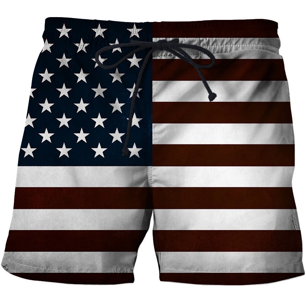 American Flag Muay Thai Shorts Combat Fight MMA Boxer Boxing Trunks