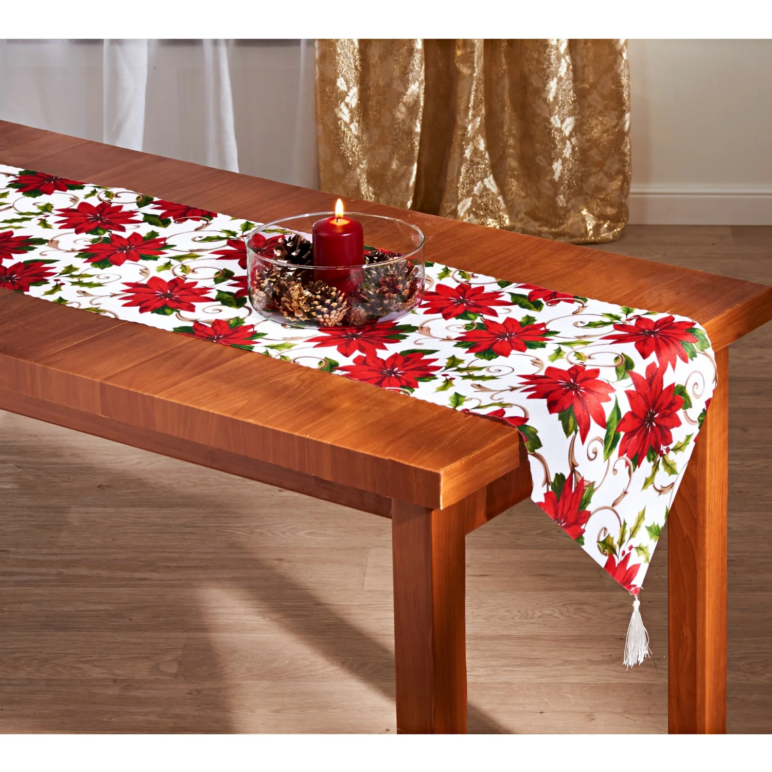Polyester Jacquard Table Runner Washable Dinner Table Runner Striped Handmade Placemat Cover Pad with Printed Custom Logo