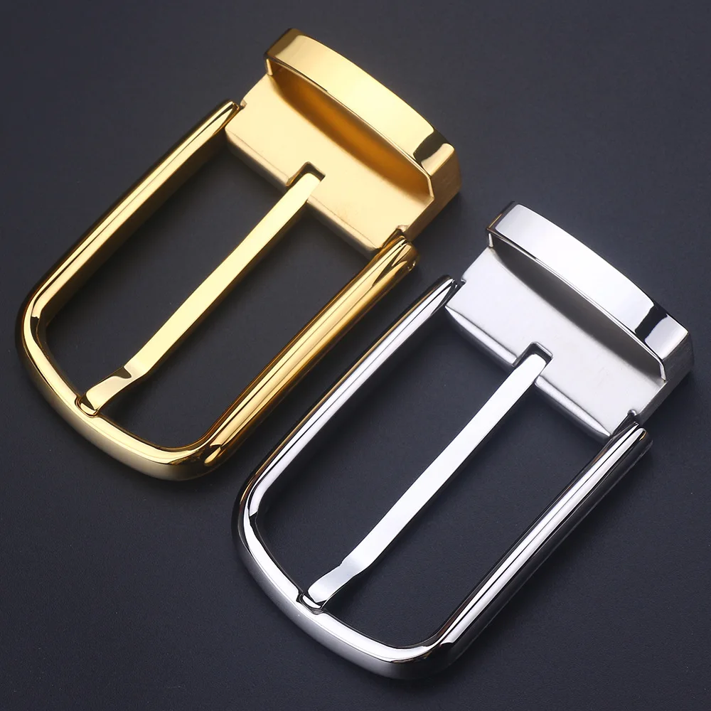 High Quality Pvd Plating 35mm/39mm Wide Stainless Steel Pin Buckle Luxury Pin Belt Buckles For Men