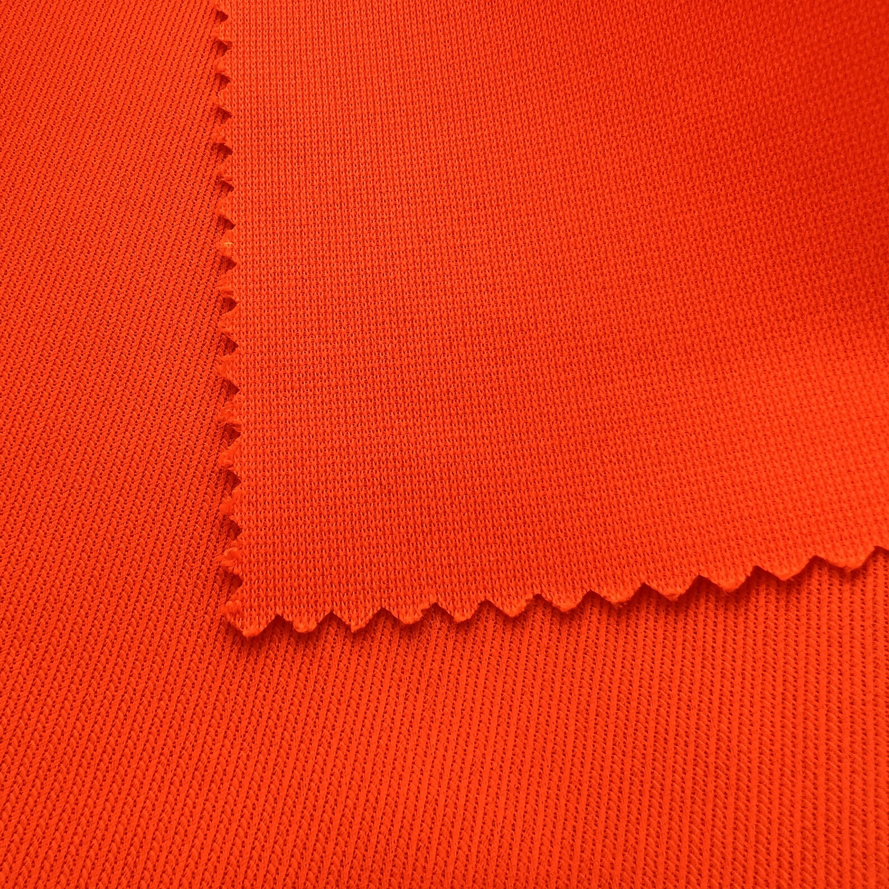 Wholesale Neon Orange Fluorescent 100% Polyester Tricot Safety Vest Fabric