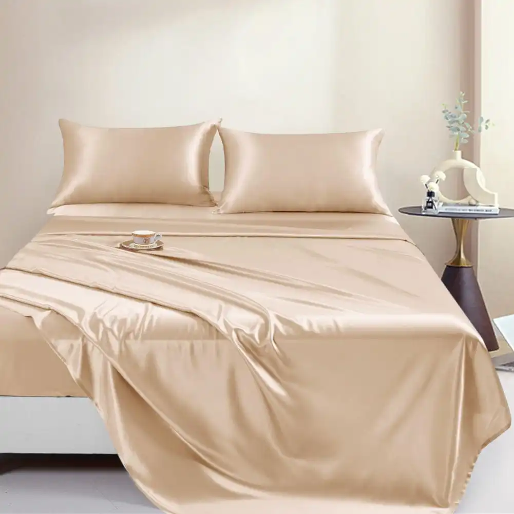 Factory customized 19 22 25 30 momme silk cot fitted sheet queen bedding sets bed